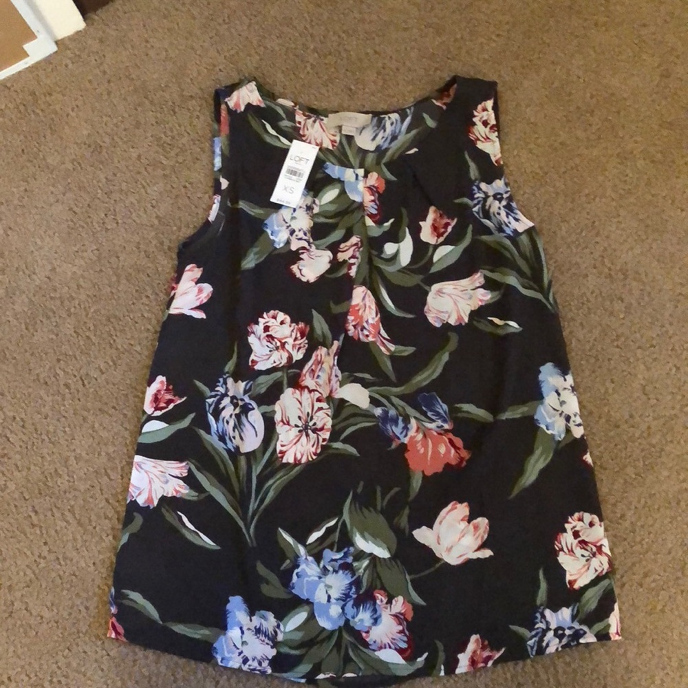 Loft floral top blouse XS